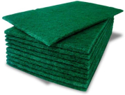 Scourer pads 9"x6" Green 10pc
